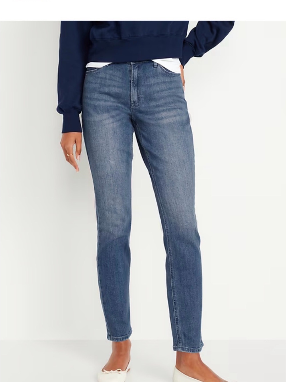 Old Navy High Rise Straight Ankle Jeans size 8 long